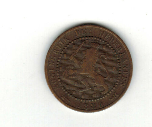 Netherlands 1880 Cent coin VF